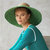 Riri Duo Jute Straw Hat In Natural And Kelly Green