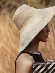 RIRI Jute Straw Hat In Nude Beige