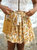 SEKAR Floral Batik Shorts In Marigold Yellow - Marigold Yellow