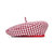 Simone Gingham Beret Hat - Red