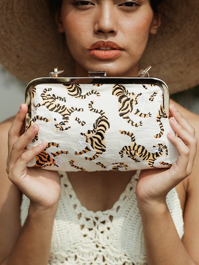 BRUNNA CO Sumatran Tiger Clutch, in Ivory White product