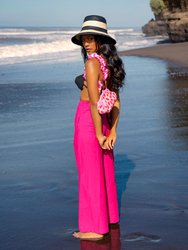 Taylor Wide-Leg Palazzo Pants In Hot Pink