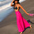 Taylor Wide-Leg Palazzo Pants In Hot Pink