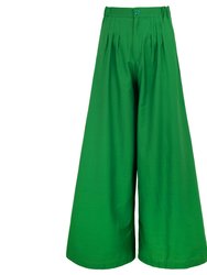 Taylor Wide-Leg Palazzo Pants In Kelly Green