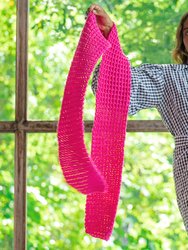 WAFFLE Crochet Scarf in Candy Pink