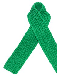 WAFFLE Crochet Scarf in Green
