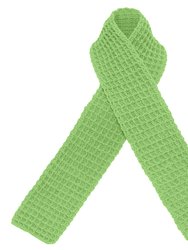WAFFLE Crochet Scarf In Sage Green