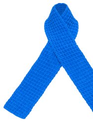 WAFFLE Crochet Scarf In Savoy Blue