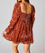 Fallon Babydoll Mini Dress In Butternut