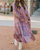 Greta Long Sleeve Maxi Dress In Forget Me Not