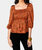 Gwendolyn Peplum Top In Cognac