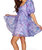 Lyla Puff Sleeve Baby Doll Dress In Ripple