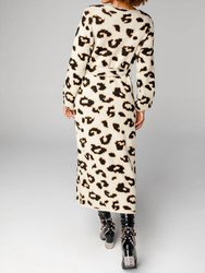 Margaret Long Cardigan In Leopard