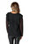 Prairie Ruffle Long Sleeve Top In Black Quartz