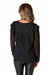 Prairie Ruffle Long Sleeve Top In Black Quartz