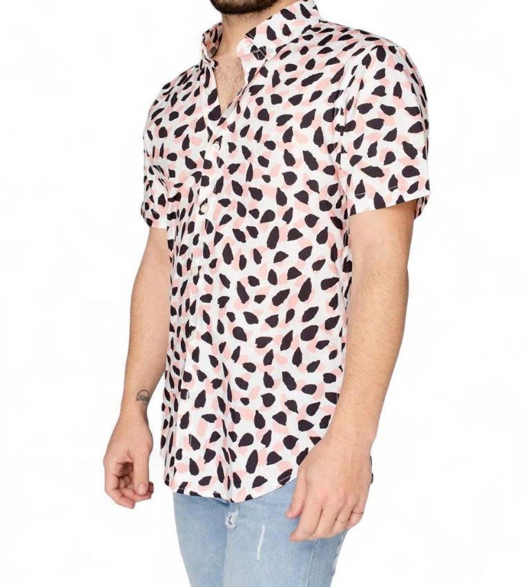 Robert Button Down Dress Shirt In Flamingo