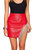 Show Girl Crystal Fringe Mini Skirt In Red - Red