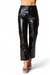 Travolta High-Rise Metallic Pants In Onyx - Onyx