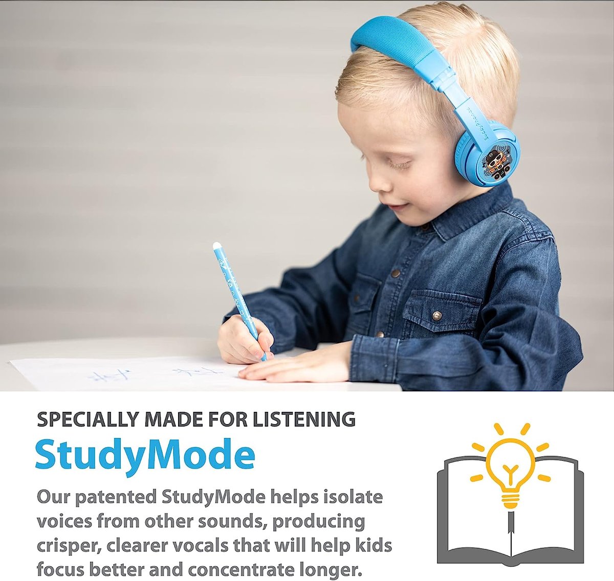 Wireless headphones for kids Buddyphones PlayPlus (Blue)