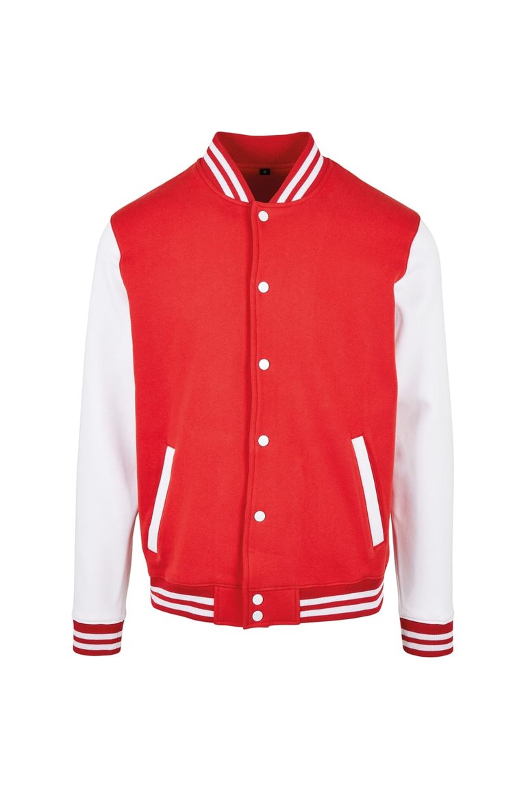 Stejl Definere Patent Build Your Brand Red/White Mens Basic College Jacket (Red/White) | Verishop