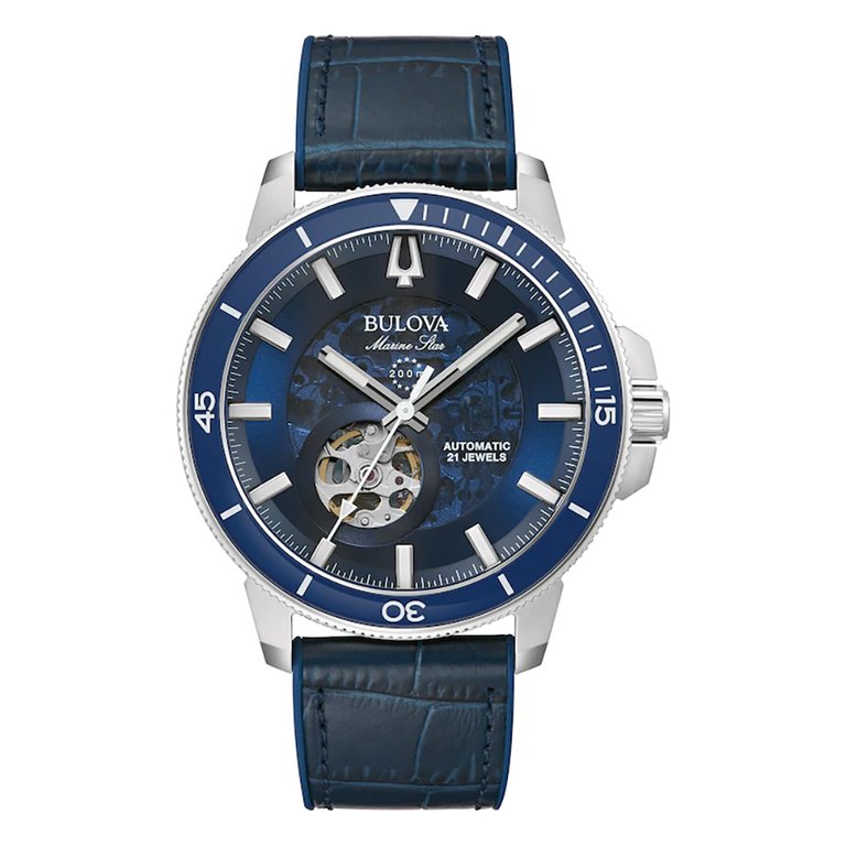 Mens Blue Marine Star Automatic Watch