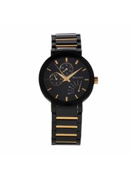 Men's Futuro 98C124 Modern Stainless Steel Watch - Black