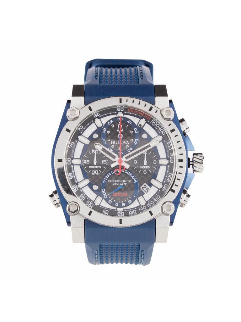 Mens Precisionist 98B315 Stainless Steel Chronograph Watch - Blue