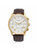 Mens Wilton 97B169 Chronograph Quartz Leather Watch - Gold