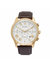 Mens Wilton 97B169 Chronograph Quartz Leather Watch - Gold