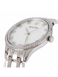 Womens 96X145 Crystal White Dial Watch