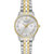 Womens Classic Diamond Two-Tone Gold/Stainless 3-Hand Quartz Watch