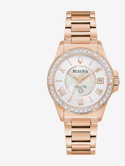 Bulova Womens Marine Star Diamond Watch - Rose Goldtone Stainless Steel product