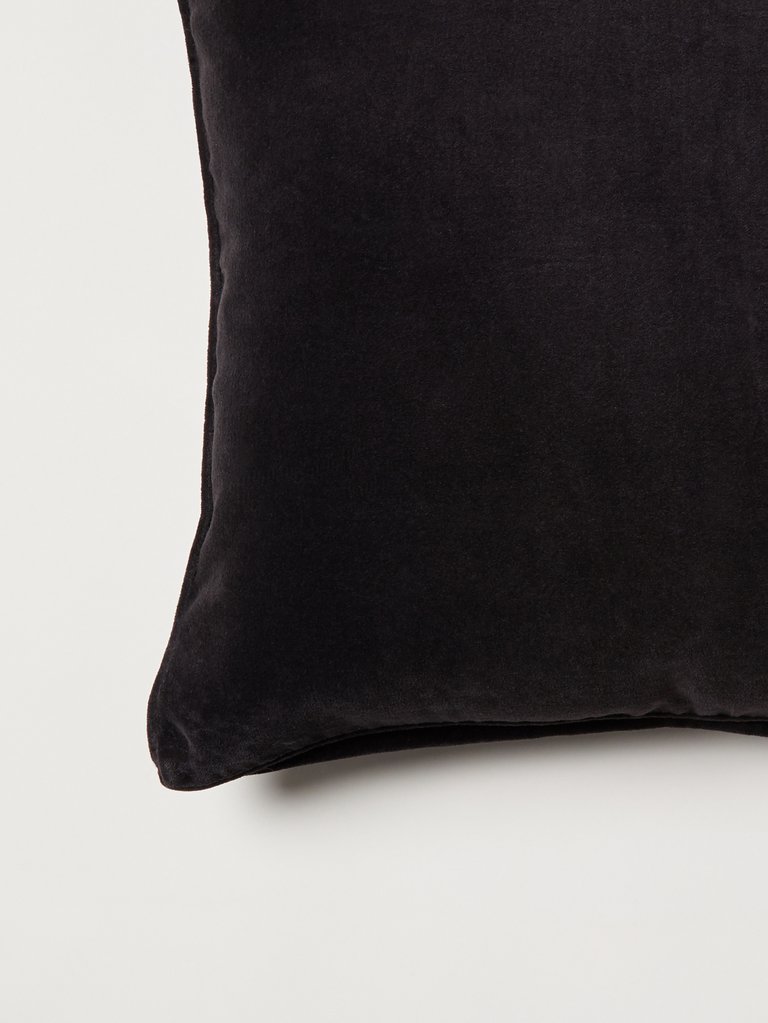 Velvet Black Cushion Cover