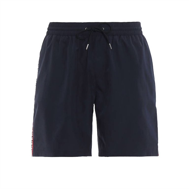 Men's Guildes Side Logo Swim Shorts In Navy - Navy