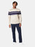 Burton Mens Placement Stripe Jacquard Crew Neck Sweatshirt (Stone)