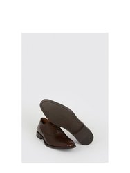 Mens 1904 Plain Leather Oxford Shoes - Tan