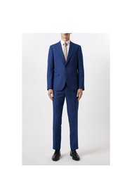Mens Birdseye Plus And Tall Slim Suit Jacket - Blue