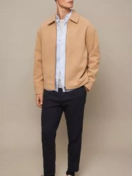 Mens Collared Jacket - Camel - Camel