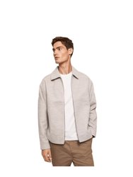 Mens Collared Jacket - Light Grey - Light Grey