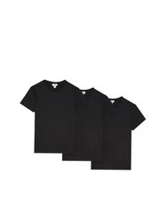 Mens Crew Neck T-Shirt Pack Of 3 - Black
