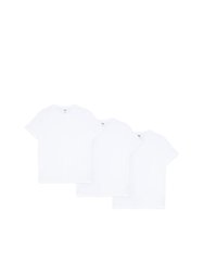 Mens Crew Neck T-Shirt Pack Of 3 -White