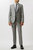 Mens Crosshatch Tweed Single-Breasted Slim Suit Jacket - Gray