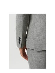 Mens Crosshatch Tweed Single-Breasted Slim Suit Jacket