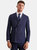 Mens Double-Breasted Slim Suit Jacket - Navy Marl - Navy Marl