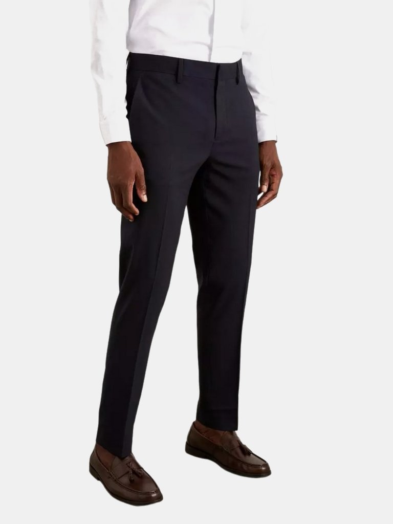 Mens Essential Plain Slim Suit Trousers