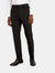 Mens Essential Plain Tailored Suit Trousers - Black