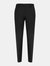 Mens Essential Plain Tailored Suit Trousers - Black