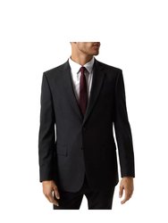 Mens Essential Plus And Tall Tailored Suit Jacket - Charcoal - Charcoal