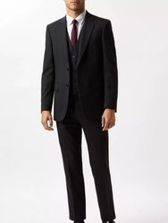 Mens Essential Plus And Tall Tailored Suit Jacket - Charcoal