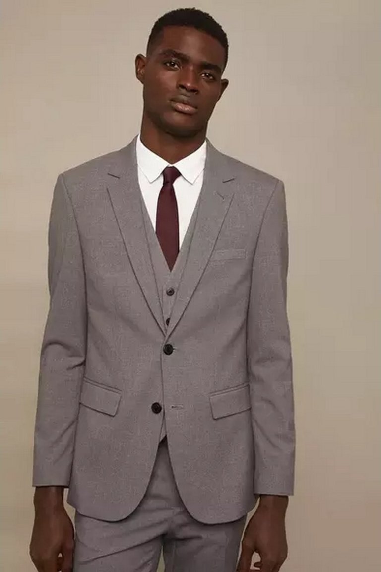 Mens Essential Plus And Tall Tailored Suit Jacket - Light Grey - Light Grey